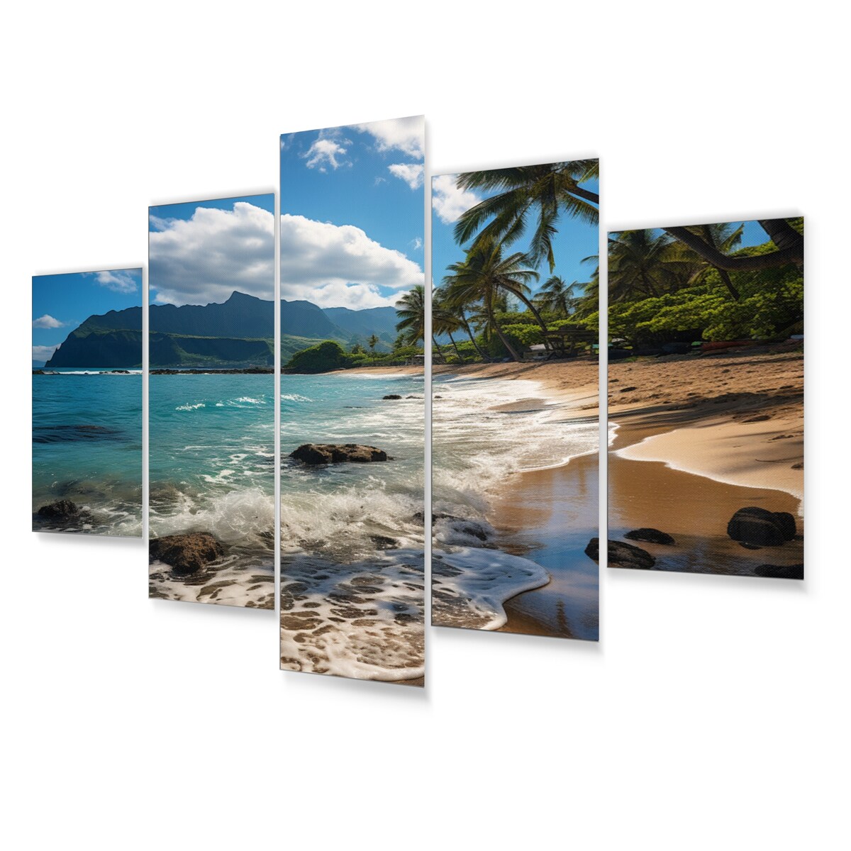 Designart "Aloha Tropical Dreamscape II" Maui Wall Art Prints Set