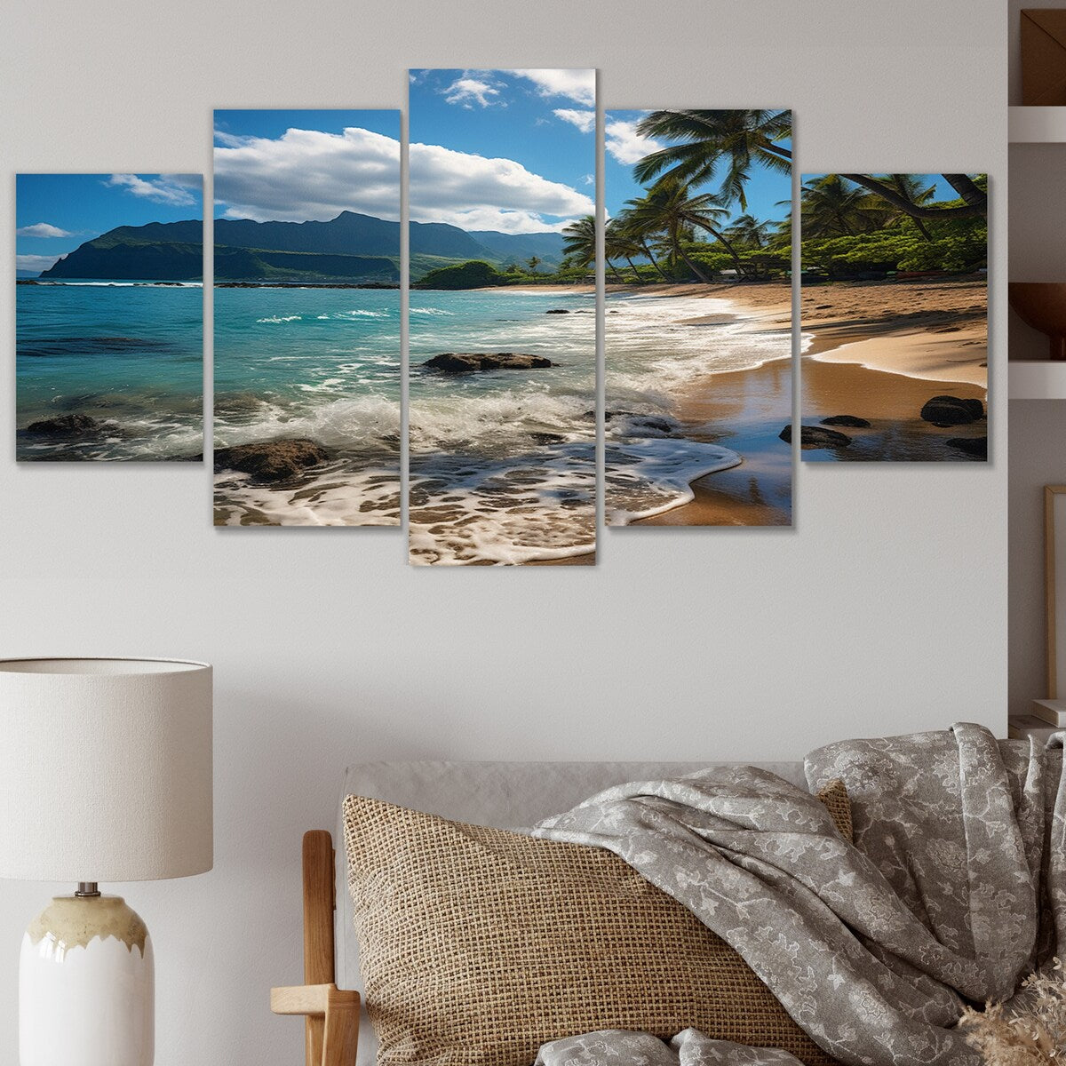 Designart "Aloha Tropical Dreamscape II" Maui Wall Art Prints Set