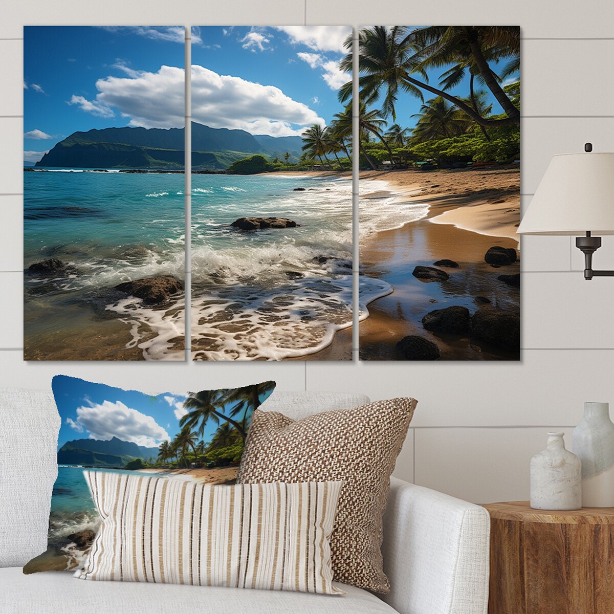 Designart "Aloha Tropical Dreamscape II" Maui Wall Art Prints Set