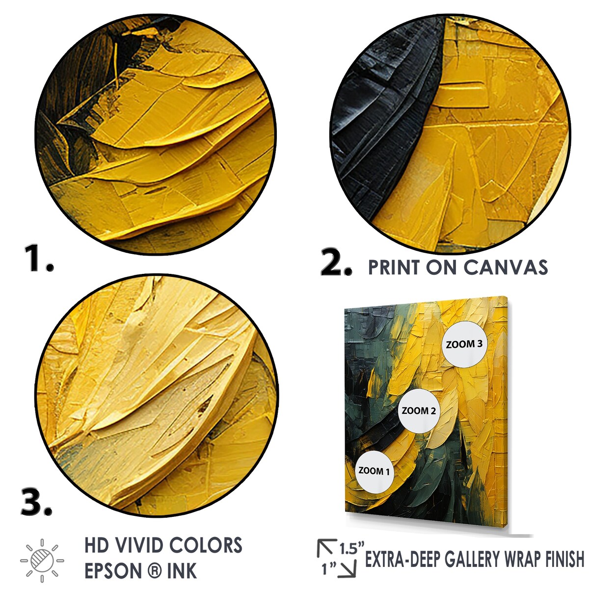 Designart "Amber Abstract Mango Fruit" Fruits Wall Art