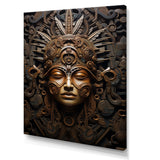 Designart "Ancient Aztec Mask" African Mask Wall Art