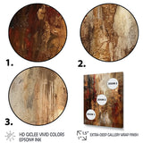 Designart "Ancient Italian Revelations In Gold And Red" Abstract Painting Framed Wall Art Prints