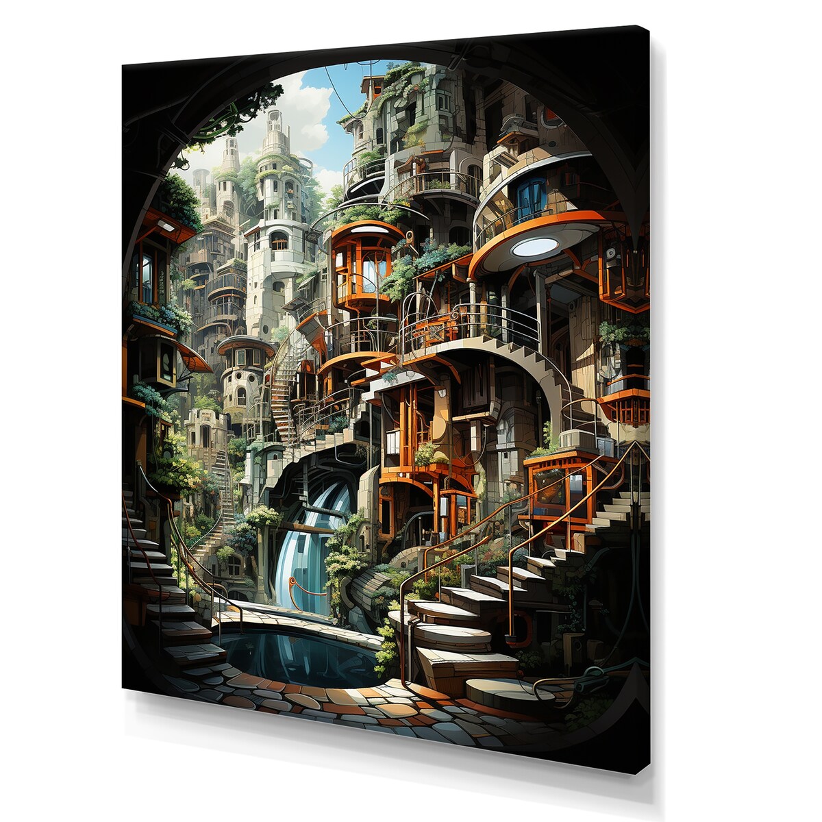 Designart "Animation Futurist City" Animation Wall Art