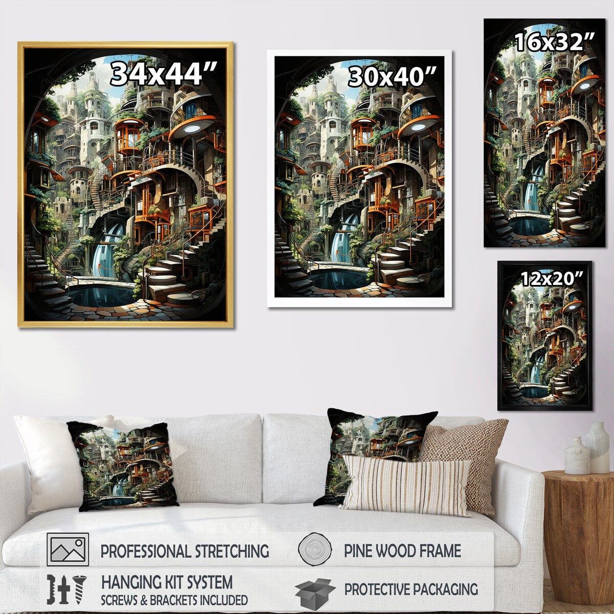 Designart "Animation Futurist City" Animation Wall Art