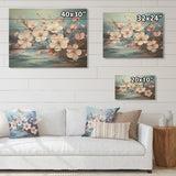 Designart "Apple Blossom Flower Tree" Flower Field Wood Wall Decor - Traditional Pink Wood Panel On Natural Pine Wood