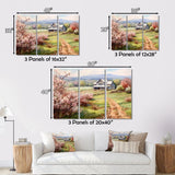 Designart "Apple Blossom Petals At The Farm III" Landscapes Metal Wall Décor Set