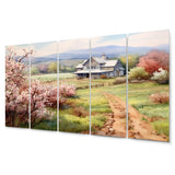 Designart "Apple Blossom Petals At The Farm III" Landscapes Metal Wall Décor Set