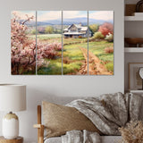 Designart "Apple Blossom Petals At The Farm III" Landscapes Metal Wall Décor Set