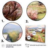 Designart "Apple Blossom Petals At The Farm III" Landscapes Metal Wall Décor Set
