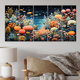 Designart "Aquariums Aquatic Pointillism An II" Nautical & Beach Metal Art Print Set