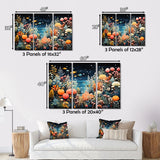 Designart "Aquariums Aquatic Pointillism An II" Nautical & Beach Metal Art Print Set