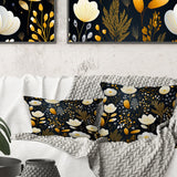 Designart "Artistic Essence Floral Pattern VII" Floral Printed Throw Pillow