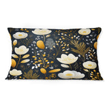 Designart "Artistic Essence Floral Pattern VII" Floral Printed Throw Pillow