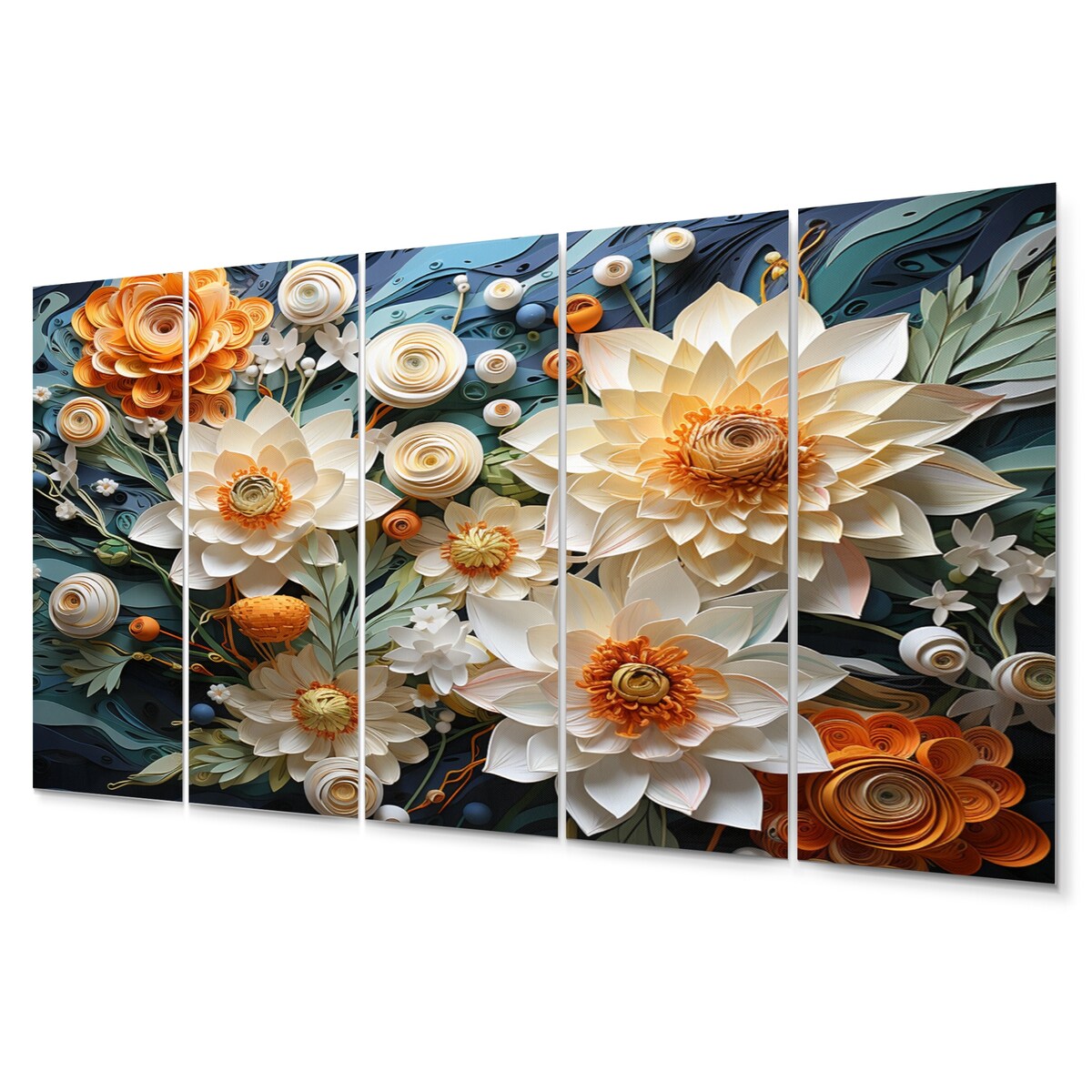 Designart "Asian Art Koi Dance I" Asian Metal Wall Décor Set