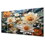 Designart "Asian Art Koi Dance I" Asian Metal Wall Décor Set