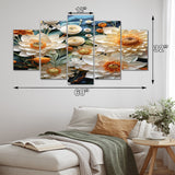 Designart "Asian Art Koi Dance I" Asian Metal Wall Décor Set
