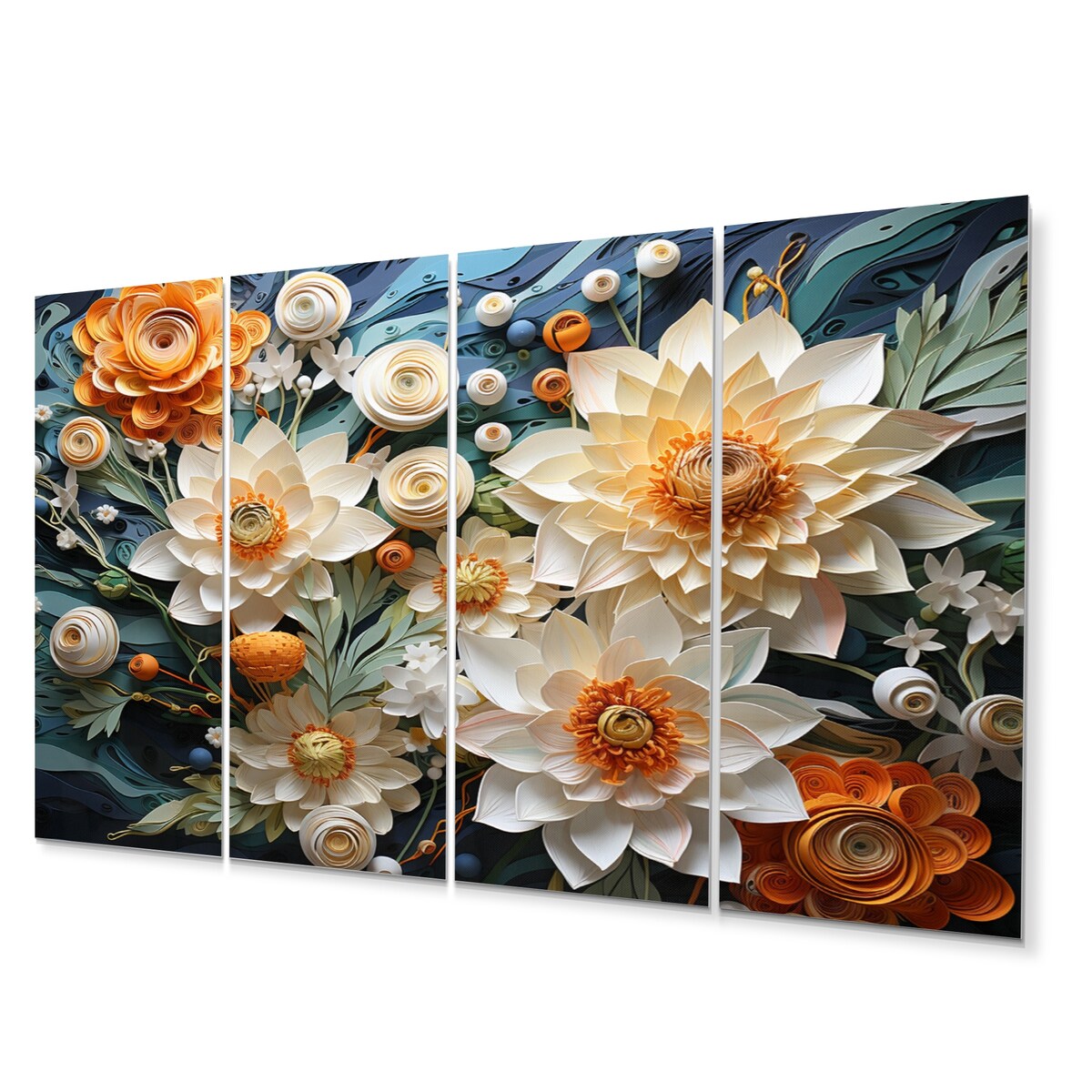 Designart "Asian Art Koi Dance I" Asian Metal Wall Décor Set