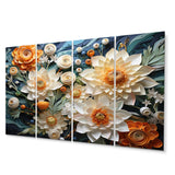 Designart "Asian Art Koi Dance I" Asian Metal Wall Décor Set