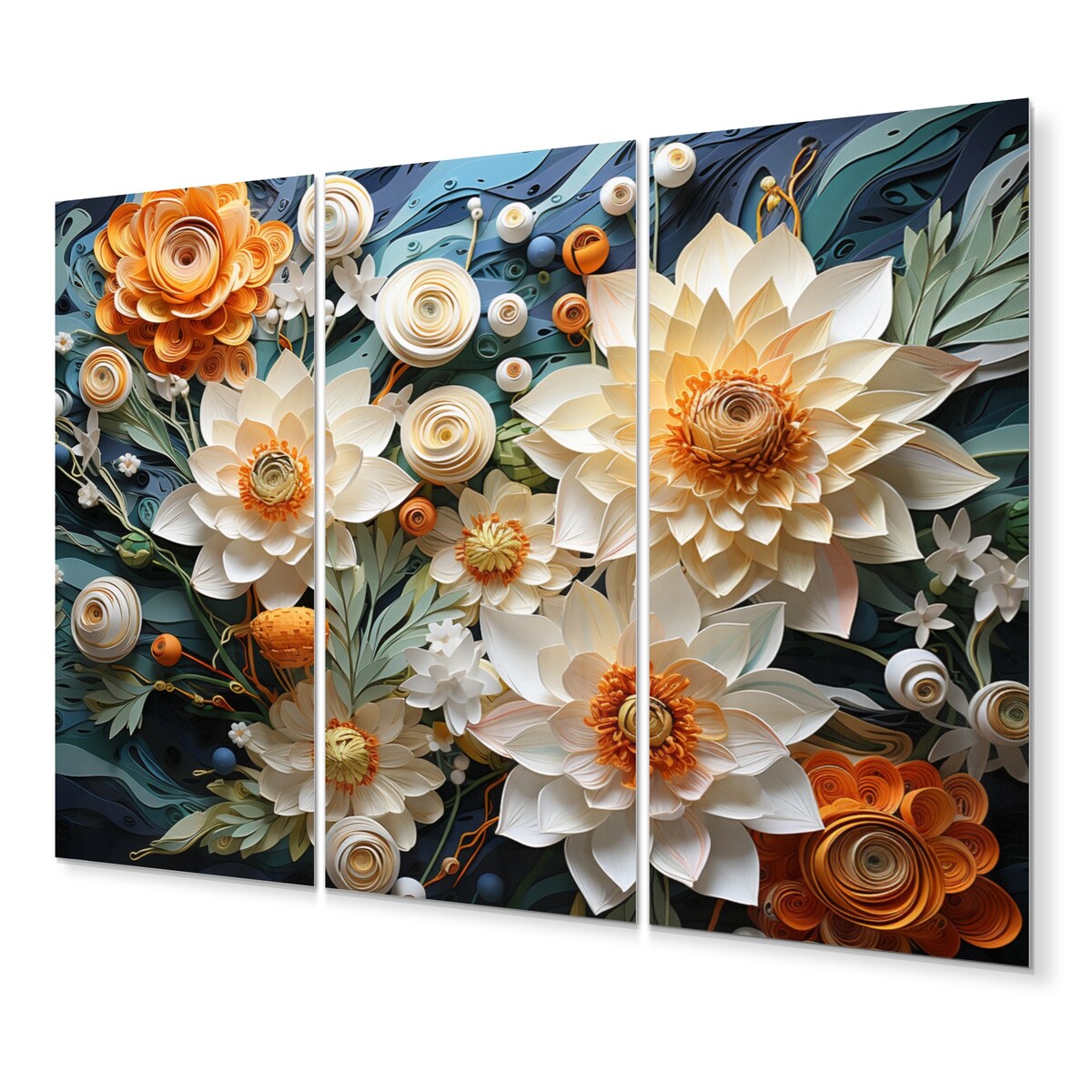 Designart "Asian Art Koi Dance I" Asian Metal Wall Décor Set