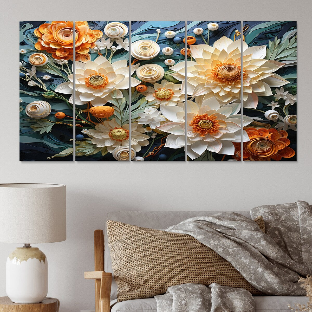 Designart "Asian Art Koi Dance I" Asian Metal Wall Décor Set