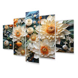 Designart "Asian Art Koi Dance I" Asian Metal Wall Décor Set