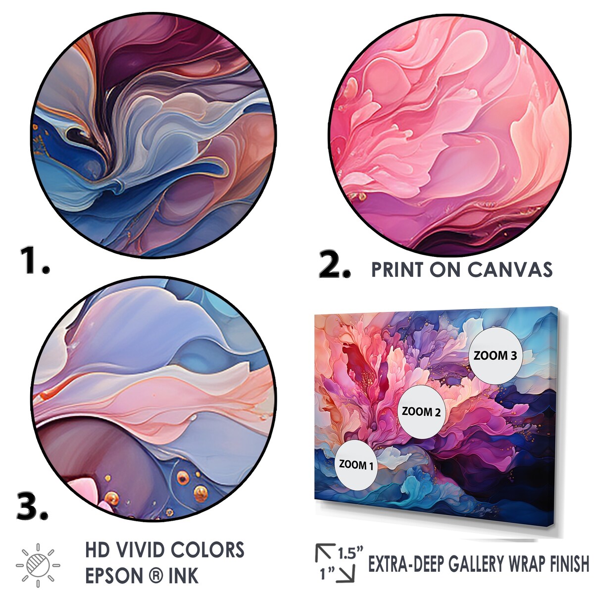 Designart "Aurora Borealis Charm Liquid Art I" Aurora Borealis Framed Canvas Art Print