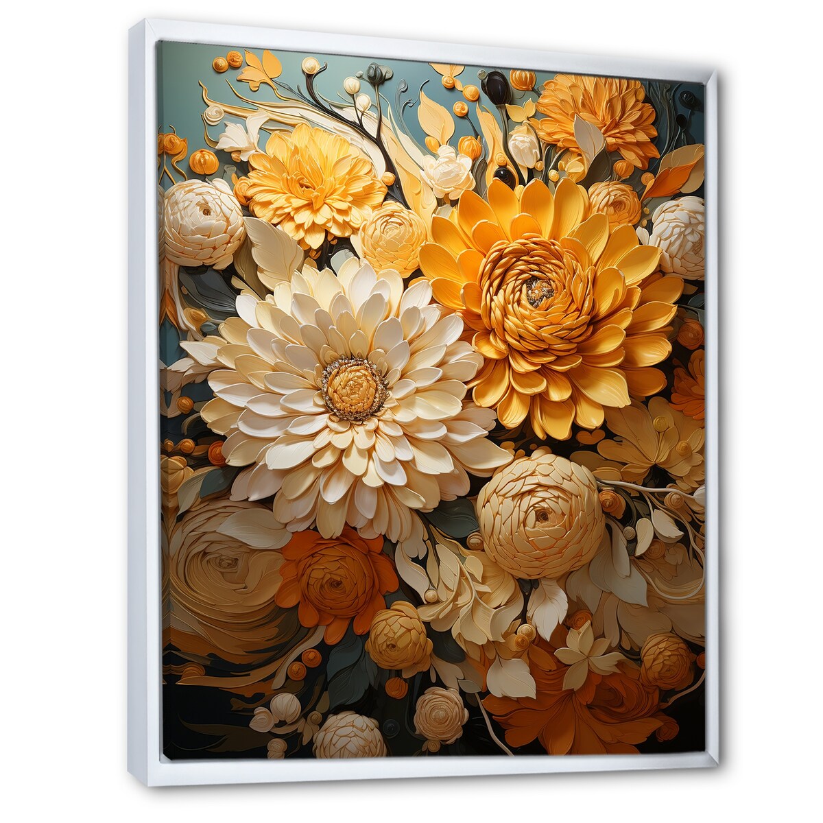 Designart "Aurora Borealis Liquid Charm Beauty" Aurora Borealis Framed Canvas Art Print