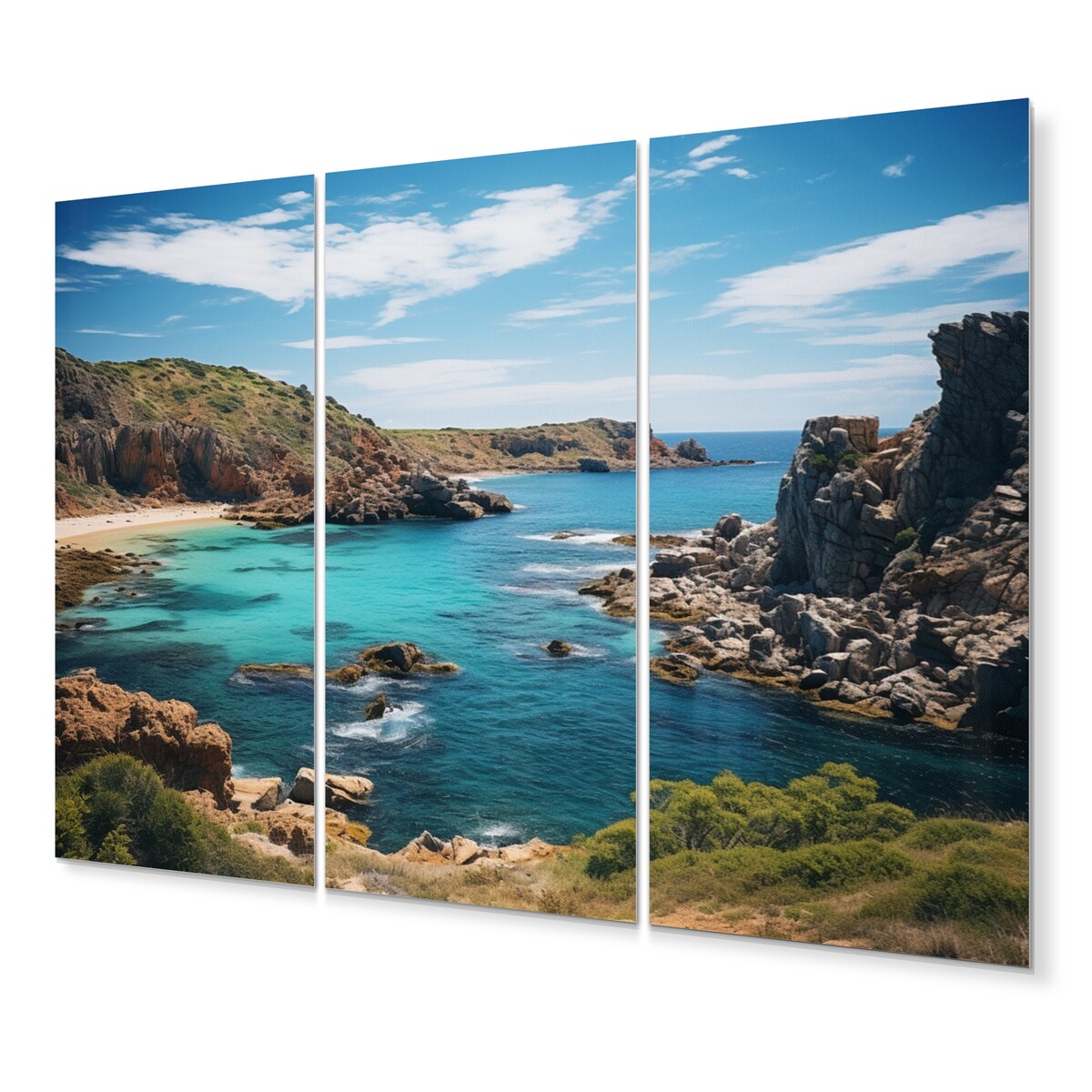 Designart "Australia Coastal Beauty I" Coastal Wall Art Prints Set