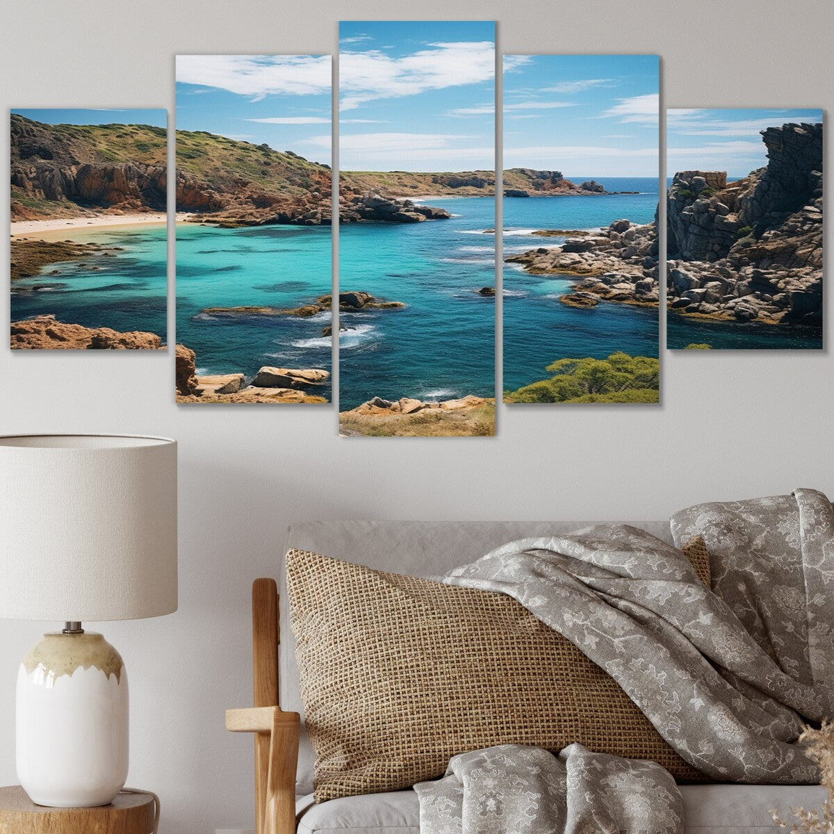 Designart "Australia Coastal Beauty I" Coastal Wall Art Prints Set