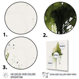 Designart "Awakenings In Spanish Moss" Abstract Liquid Ink Canvas Art Print - 3 Panels