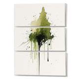 Designart "Awakenings In Spanish Moss" Abstract Liquid Ink Canvas Art Print - 3 Panels