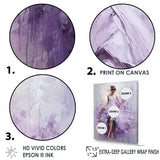 Designart "Ballet Dance In Lilac " Dance Framed Canvas Art Print