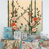 Designart "Bamboo And Plum Blossoms" Bamboo Wall Art