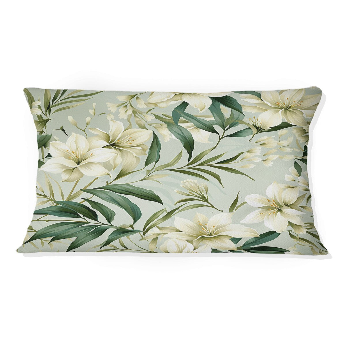 Designart "Bamboo Whispers Tropical Pattern III" Tropical Printed Throw Pillow