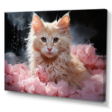 Designart "Bathroom Cuddly Kitten Bath V" Bathroom Wall Art