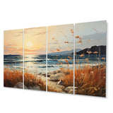 Designart "Beach Breeze Pointillism III" Nautical & Beach Metal Wall Décor Set
