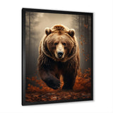 Designart "Bear Wild Majesty Bear I" Animals Bear Framed Canvas Art Print