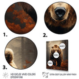 Designart "Bear Wild Majesty Bear I" Animals Bear Framed Canvas Art Print