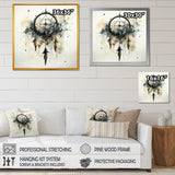 Designart "Beige And Grey Dreams Keepers I" Dream catcher Framed Wall Art Prints