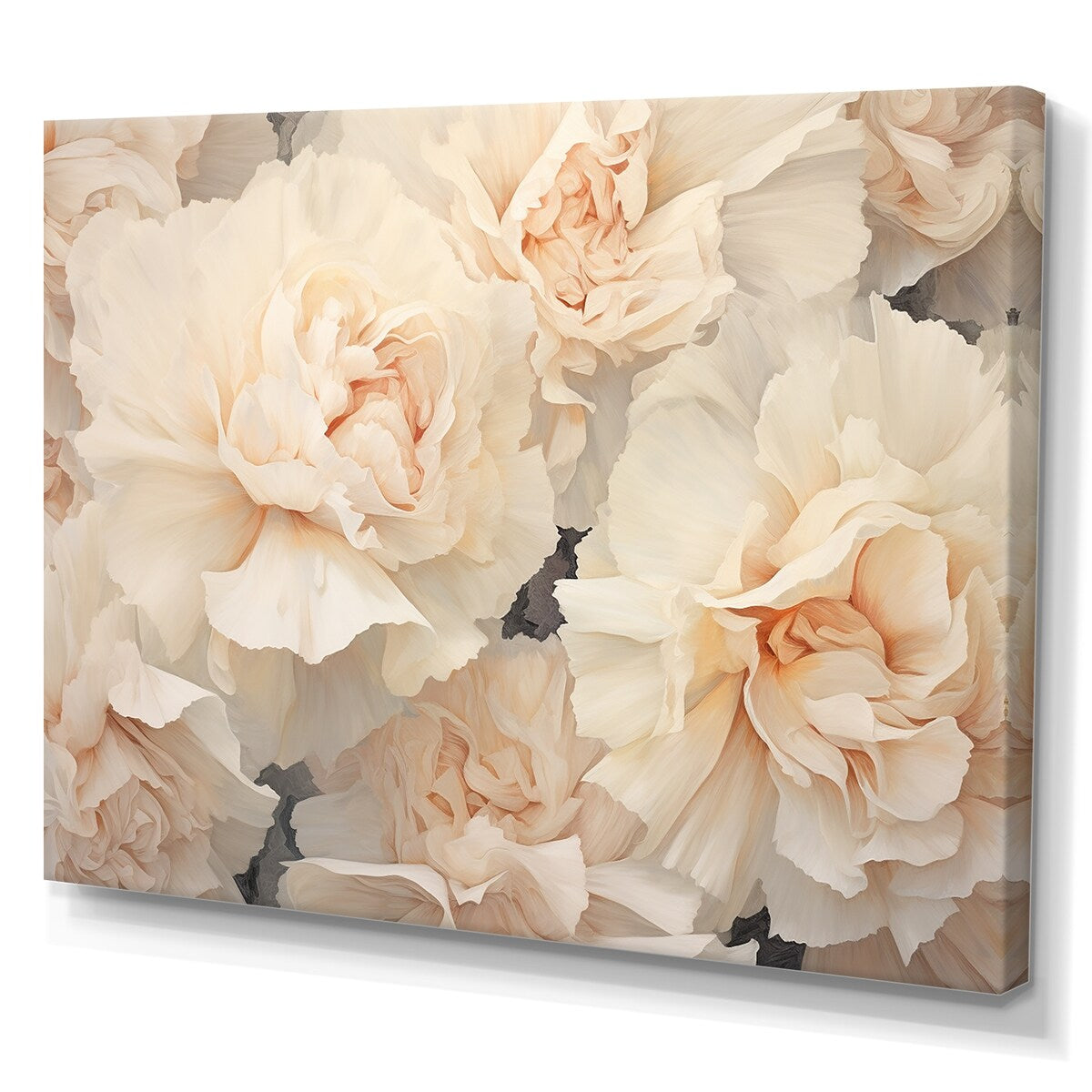 Designart "Beige Carnations Arrangement V" Carnations Wall Art