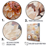 Designart "Beige Chrysanthemums Dream Collage" Chrysanthemums Wall Art