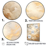 Designart "Beige Gold Minimalism Clouds IV" Clouds Wall Art