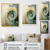 Designart "Beige Minimalism Spiral Poteries " Abstract Spirals Framed Canvas Wall Art