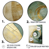 Designart "Beige Minimalism Spiral Poteries " Abstract Spirals Framed Canvas Wall Art