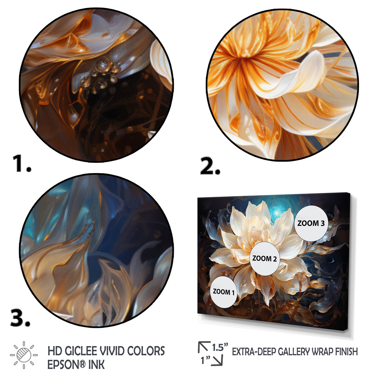 Designart "Beige Teal Abstract Fractal Transcendent Illumination" Modern Art Living Room Set