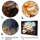 Designart "Beige Teal Abstract Fractal Transcendent Illumination" Modern Art Living Room Set