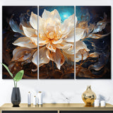 Designart "Beige Teal Abstract Fractal Transcendent Illumination" Modern Art Living Room Set