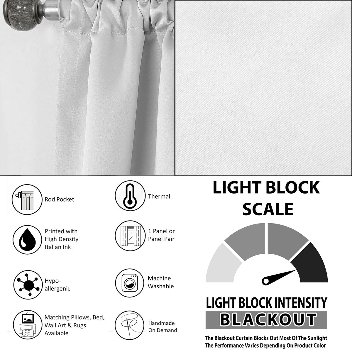 Designart "Beige Urban Nomadic Feathers Pattern" Boho Blackout Curtain For Living Room Décor