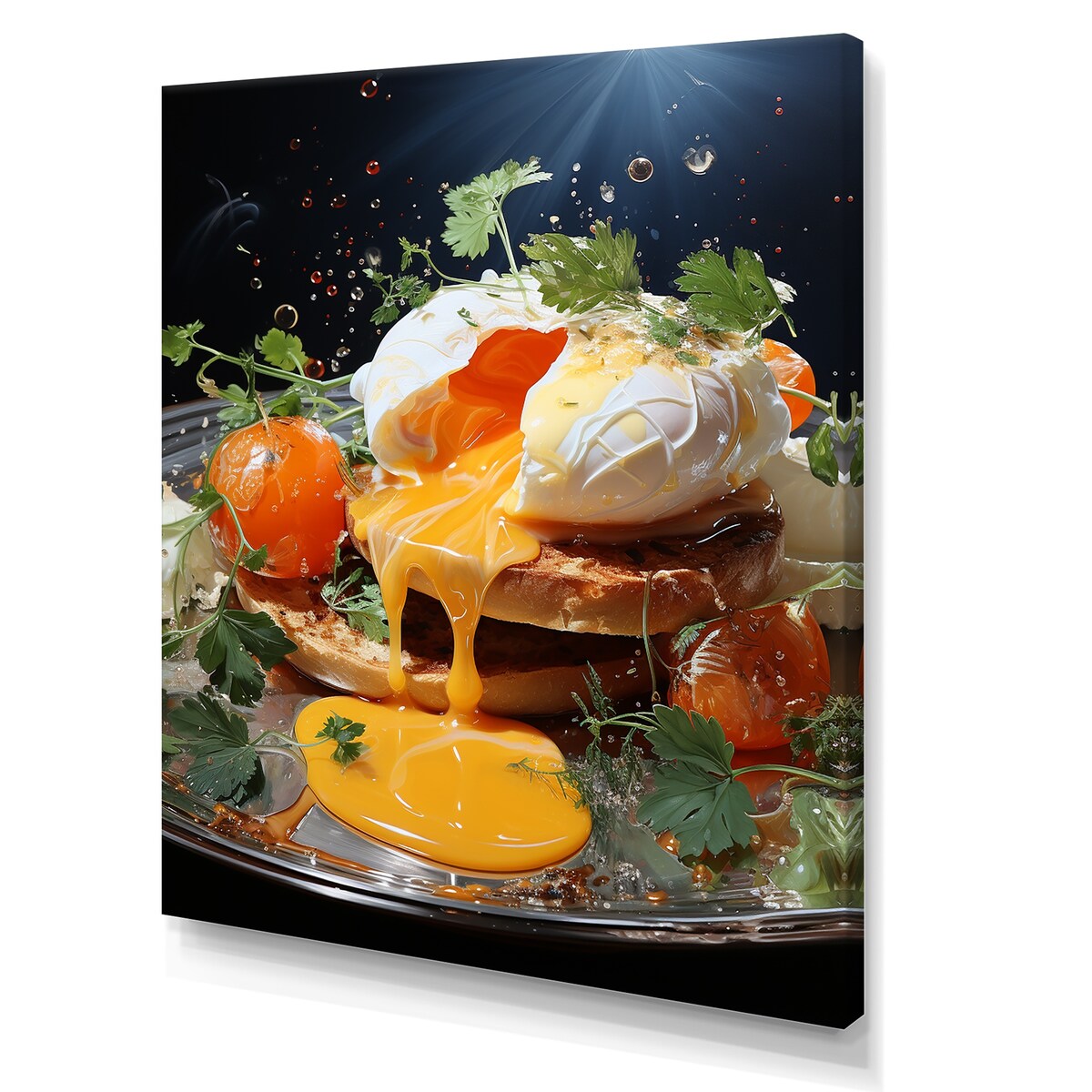 Designart "Benedict Eggs Breakfast III" Breakfast Wall Art