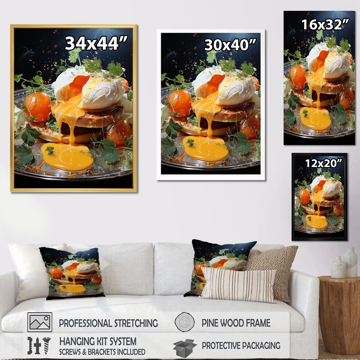 Designart "Benedict Eggs Breakfast III" Breakfast Wall Art